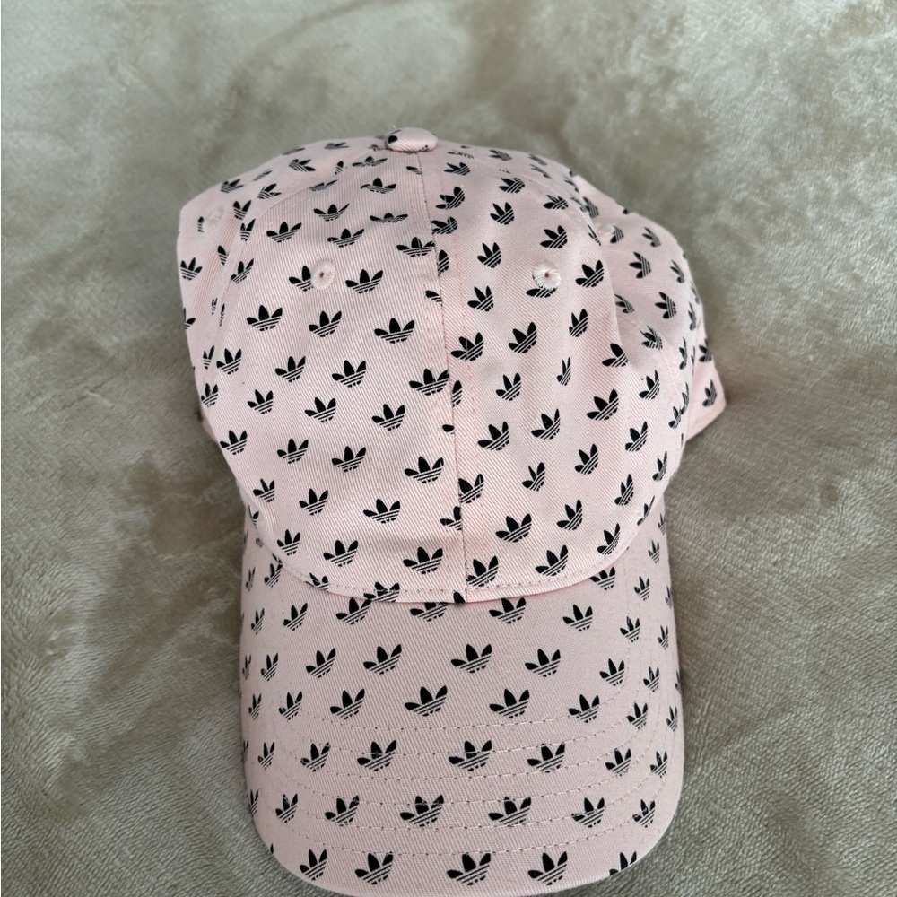 Adidas Pink and Black Logo Cap